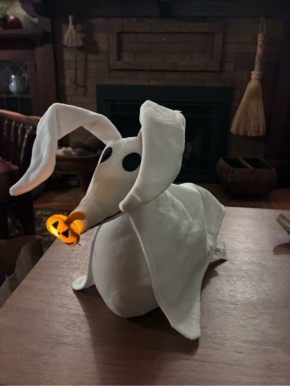 Disney the nightmare before Christmas Zero dog plush with lite up nose
